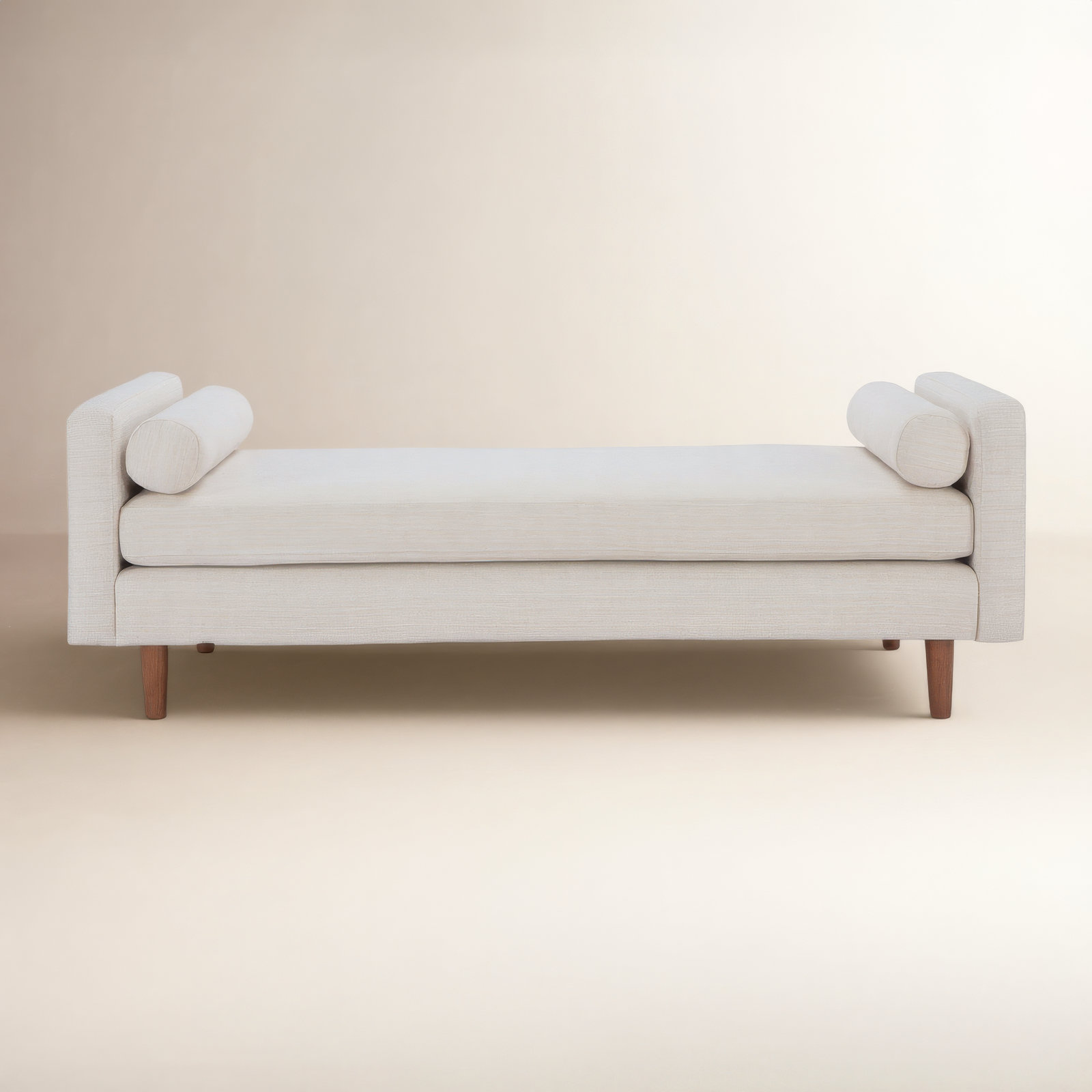 Laguna Upholstered Daybed - Twin, Cream Performance Basketweave
