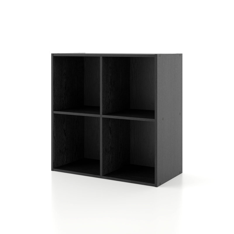 Bibliothèque de rangement Moduline, Noir, 4 cubes