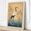 Heron in Shallow Waters Japandi 1 Piece Wrapped Canvas Wall Art-1155535467-1155535465