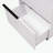 Bathroom Vanity with Ceramic Sink, 2 Drawers and metal handles-865620322