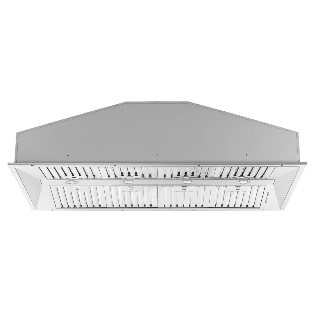 Altilia 60-inch Insert Range Hood, 1200 CFM Double Motor, 4 Speed Control, All Stainless Steel Forno