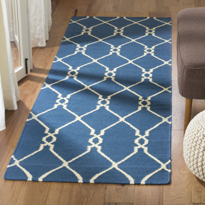 Tapis géométrique en laine tissé à la main Rodgers