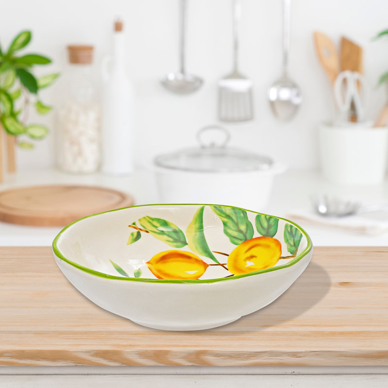 Ensemble de 2 bols à citron en céramique et décorations Casa