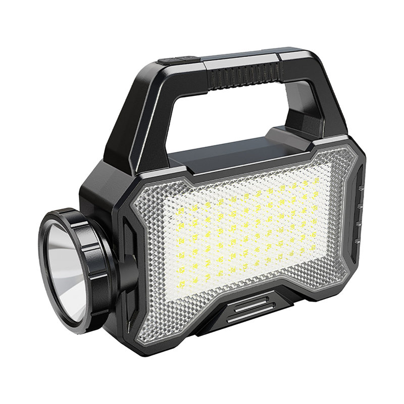 Solar Flashlight LED Strong Light Flashlight Outdoor USB Multifunctional Cob Work Light Portable Light