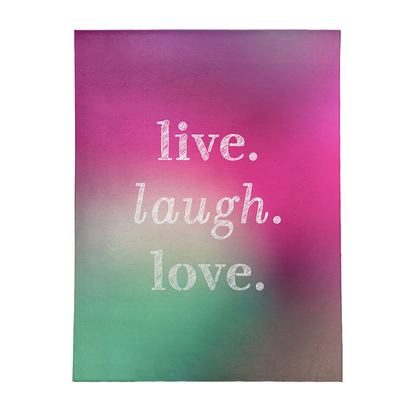 Tapis en polyester multicolore love, Rectangle 9 pi x 12 pi