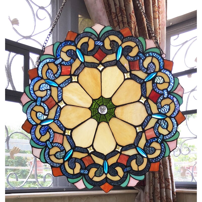 Stained glass wall decorations - Geometric Window Panel