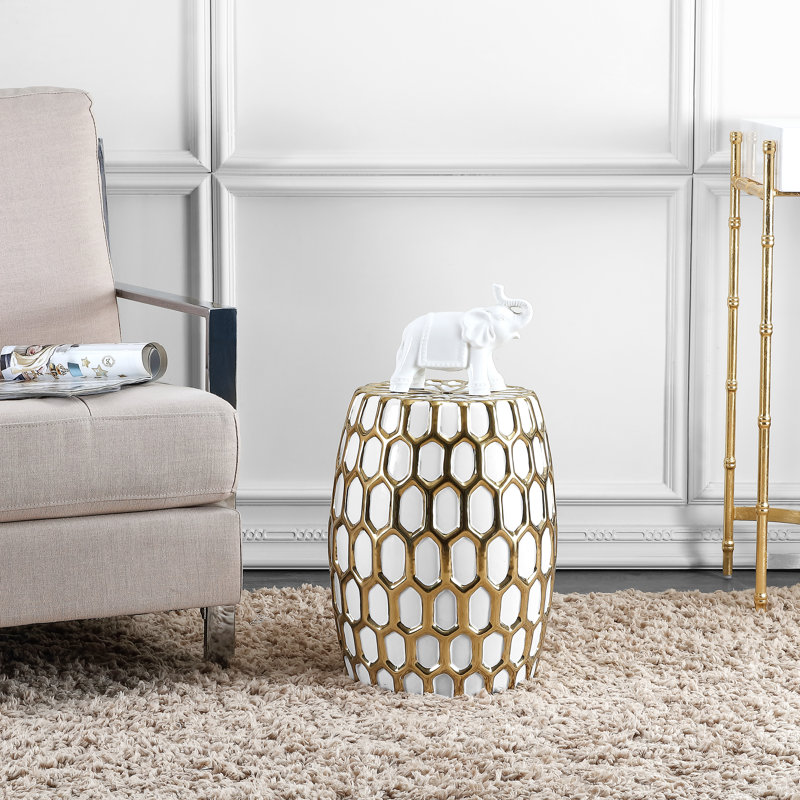 Crim Ceramic Accent Stool