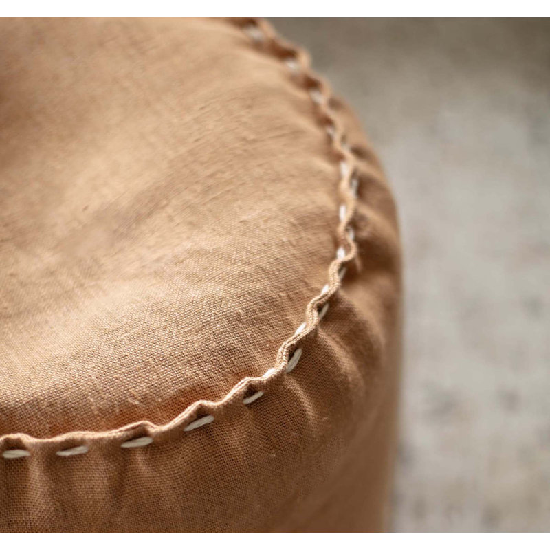 40Cm Wide Tufted Round Pouffe 40Cm Ottoman