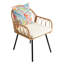 Chaise de patio en osier avec coussin