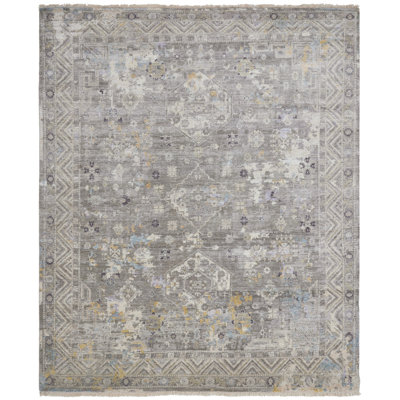 Labarbera Platinum Heather Hand-Knotted Area Rug