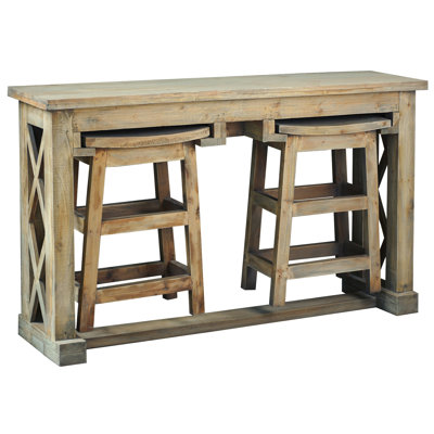 Kindric 2 - Person Solid Wood Solid Wood Top Four Leg Dining Set
