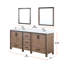 Ensemble de meuble-lavabo double l 80 po x P 22 po avec dessus blanc, miroirs 30 po et robinet chromé Ziva-87293378-113107684
