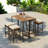 5-piece Outdoor Dining Table Sets Included 1 Foldable Table And Four Stools With Cushions