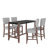 Space-saving Mid-century Modern Dining Set, Rubber Wood, Ideal For Compact Spaces