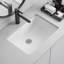 Ceramic Rectangular Undermount Bathroom Sink with Overflow