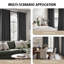 Alsey 100% Velvet Blackout Eyelet Ready Made Curtains & Drapes with matching Tie Backs-1608392675-1608392682
