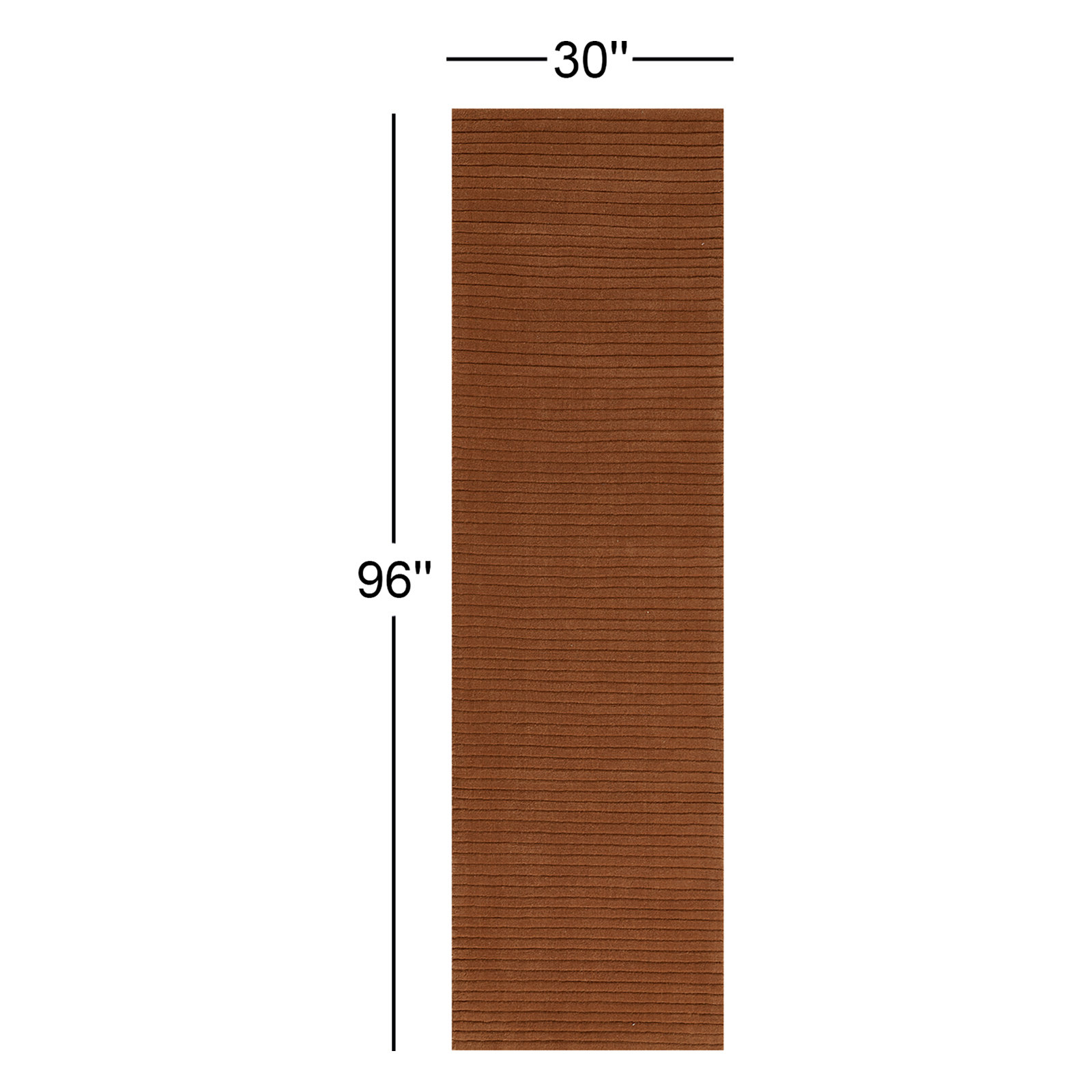 Guiness Hand Loomed Wool Area Rug, Runner 2'6" x 8' 