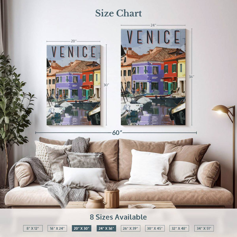 Aime Visit Venice, 36" H x 24" W