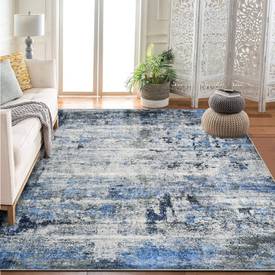 Tapis lxt-carpette pour salon Tapis abstrait moderne lavable Tapis antidérapant pour patio de chambre à coucher