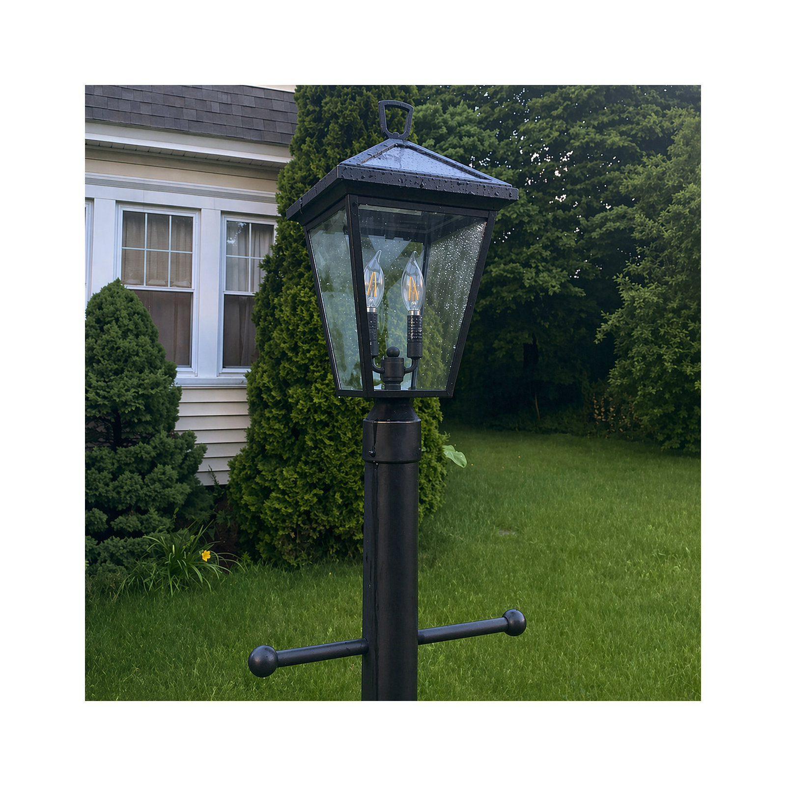 Lalla Transparent Outdoor Lantern Head, Oil Rubbed Bronze