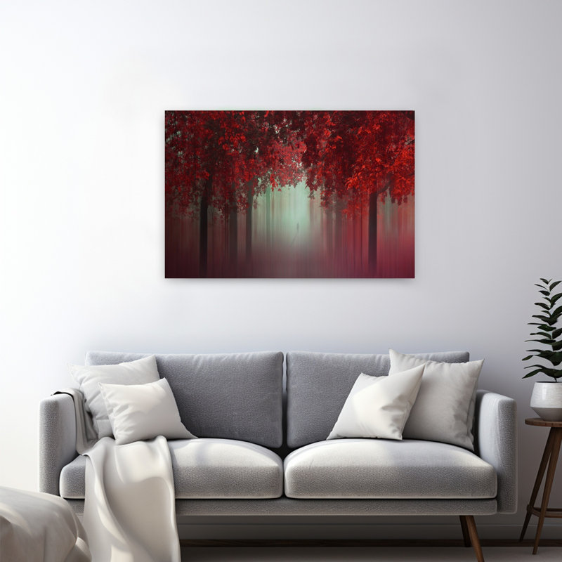 Vibrant Autumn Forest Walk Dreamy, H 32 po x l 48 po