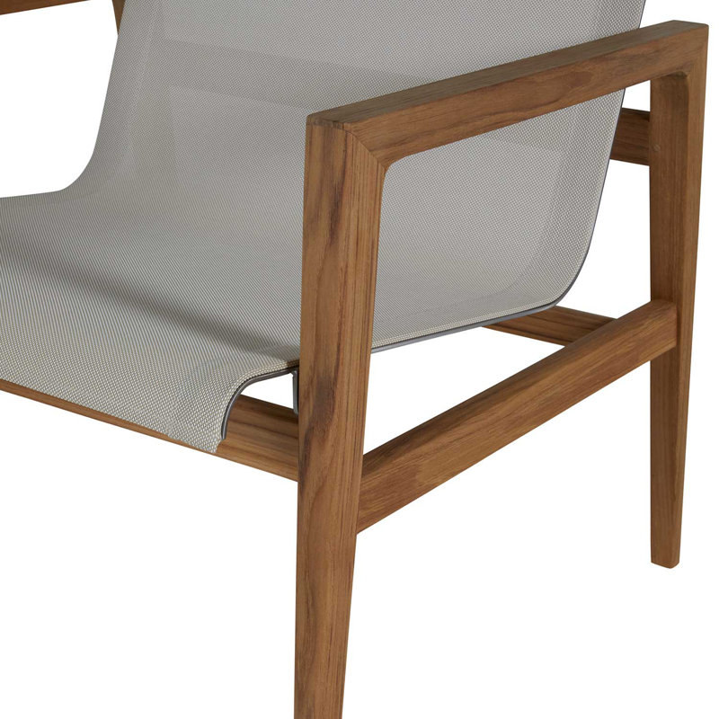 Coast Patio Lounge Chair, Natural Teak Frame/Canvas Sling