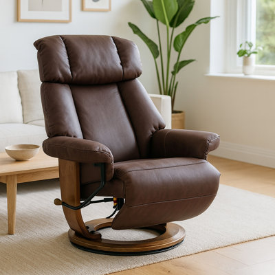 Theodora Recliner With Footrest - Brown
