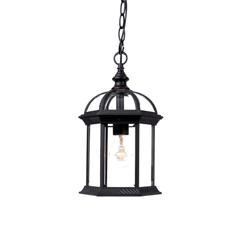 Grenville Outdoor Hanging Lantern, Matte Black