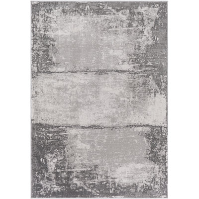 Tapis abstrait taupe / ivoire Adilynn