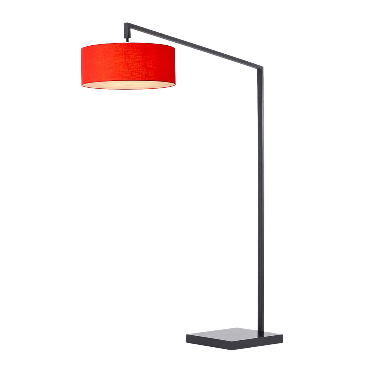 Stretch 87" Linen Chairside Lamp, Crimson Red