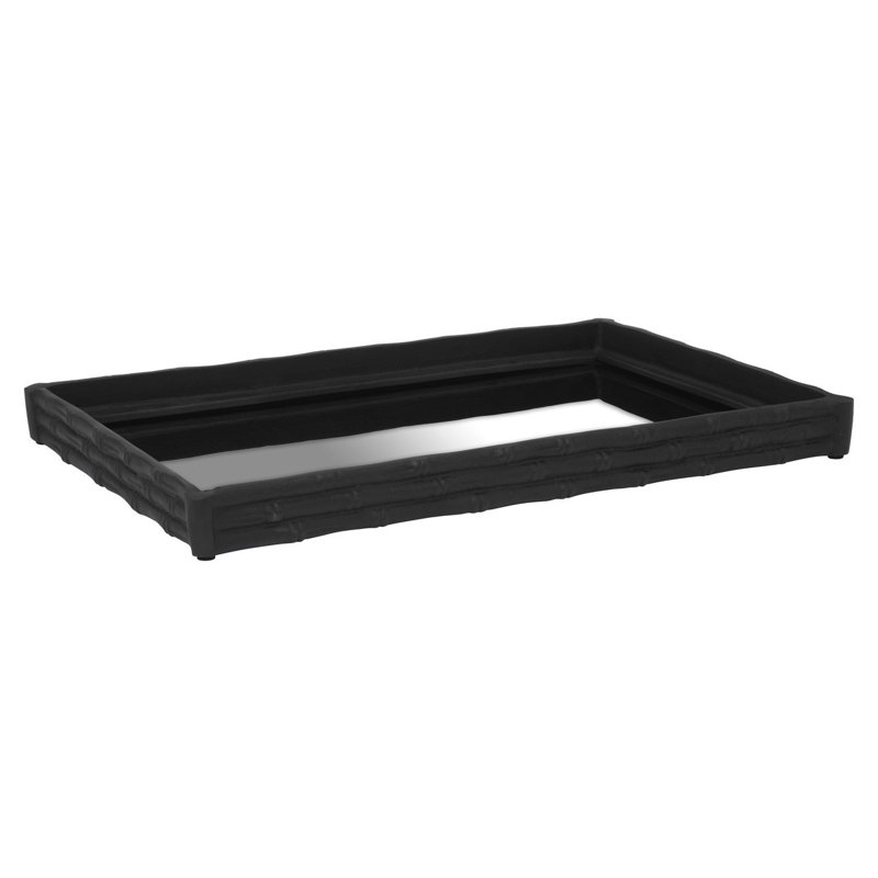 Addalyne Glass Tray, Black