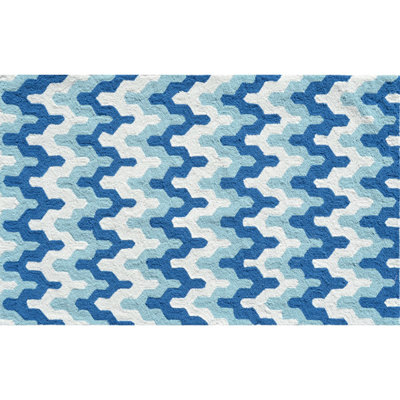 Hand Hooked Chevron Rug