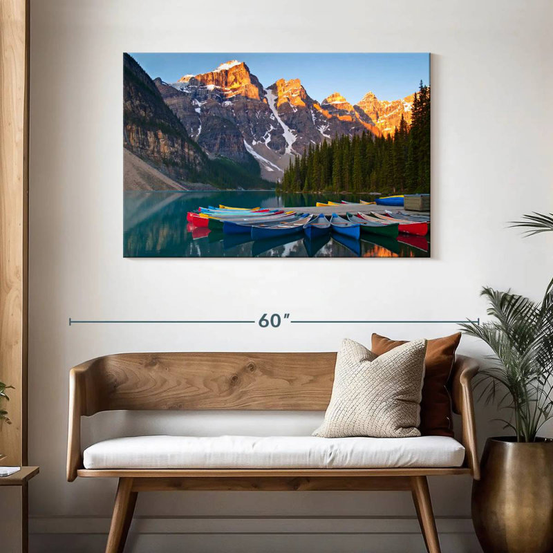 Canots Senne dans le parc national Banff, H 30 po x l 45 po