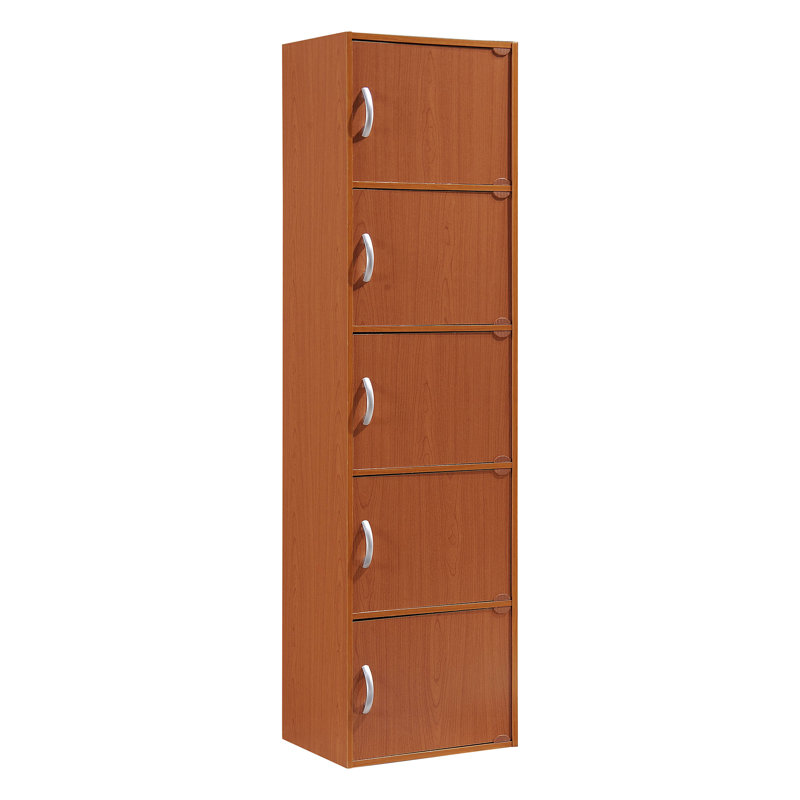 15.9'' Wide 5 - Shelf Storage Cabinet, Brown