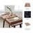 Selenite Handles Rectangular Suede Ottoman Tray - Versatile Decorative Tray For Coffee Table Or Home Decor Accent Tray - Set Of 2, 20", Tan-1196278266
