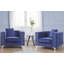 Ensemble de 2 chaises en velours Lyon-1573388123