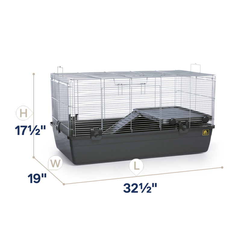 Dark Gray Universal Small Animal Cage with Deep Base