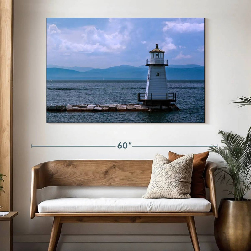 Lake Champlain Lighthouse, 34" H x 51" W