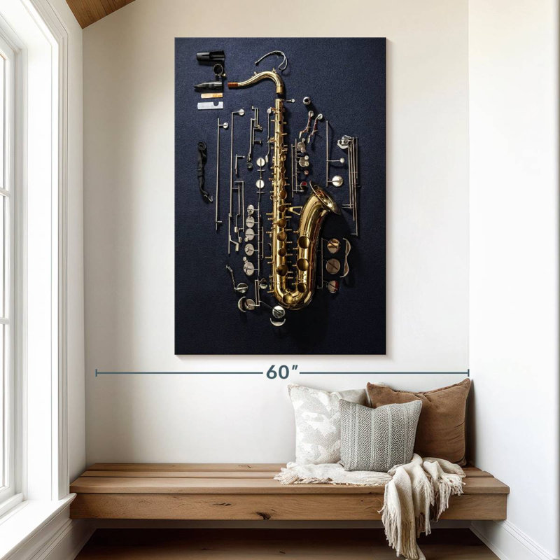 Abarca Disassembled Saxophone, 51" H x 34" W