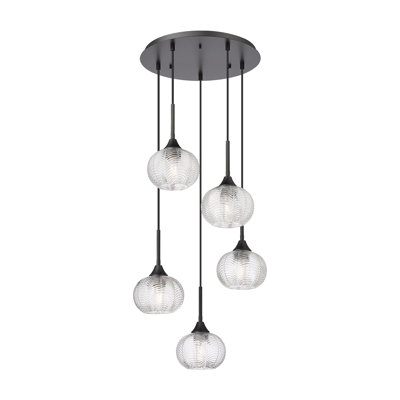 Geramy - 5 Light 20" Cord Hung Multi Pendant