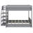 Wood Bunk Bed With Storage Staircase, Bedside Table, And 3 Drawers-1161660532