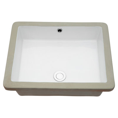 Ceramic Rectangular Undermount Bathroom Sink With Overflow - For A Hygienic Acid