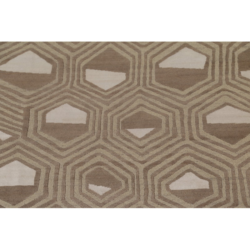 Grand tapis moderne abstrait 10 x 14