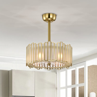 Ventilateur de plafond 6 lumières Walda Fandelier