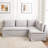 Crampton 3 - Piece Performance Fabric Down Fill Slipcover Dining Banquette-328219030