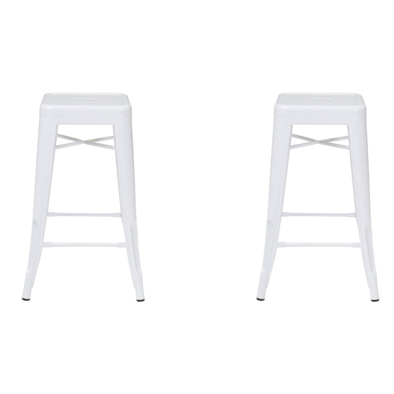 Tabouret Cheryllynne, Blanc, Tabouret de bar (siège d'une hauteur de 30 po)