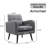 29.75" W Tufted Upholstered Accent Chair with Solid Wood Legs-480896541