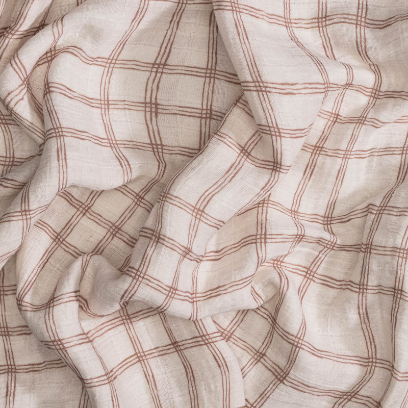 2-pc. Goose/Check Swaddle Set