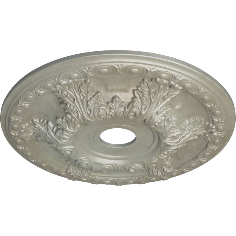 Médaillon de plafond H 2 1/2 po x l 23 3/8 po x P 2 1/2 po Granada, H 23,38 po x l 23,38 po x P 2,5 po, Doré Flash