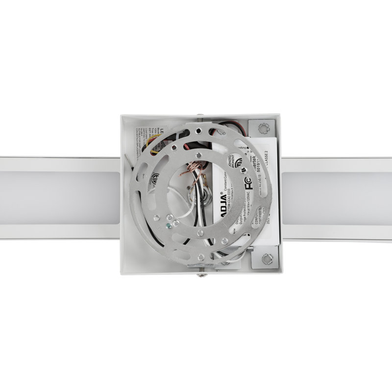 Integrated LED Outdoor 360-Degree Rotatable Dimmable Armed Sconce, White, 22.1"" Height